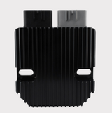 DGT Agri REVOLT regulator/rectifier, black finned heatsink, dual connectors for Arctic Cat/Suzuki ATVs (2000–2010)