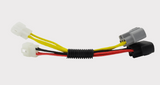 REVOLT regulator/rectifier motorcycle wiring harness with yellow wires, grey regulator and white connectors