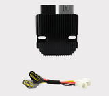REVOLT Regulator Rectifier with wiring harness for Triumph Daytona 675/675 R, black finned housing, DGT Agri