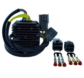 Regulator Rectifier for Kawasaki KVF300 Brute Force ATV by DGT Agri, 2012–2018, wiring harness with multi-pin connectors.