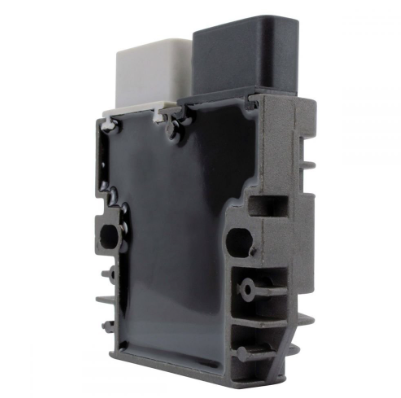 Series Regulator Rectifier module for Can-Am Outlander/Defender, black housing with white connector, by DGT Agri