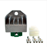 Regulator Rectifier for Suzuki LTZ50/DRZ50/DRZ70 with metal heatsink, green plug, white 4-pin connector