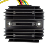 Regulator Rectifier for Honda TRX350 Foreman ATV, DGT Agri; black finned unit with colored wires; replaces 31600-HA7-921.