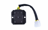 Regulator rectifier by DGT Agri for Polaris Outlaw 110/Sportsman 110/RZR 170 Youth ATV, black heatsink with white connector