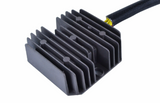 Regulator rectifier for Polaris Outlaw 110 / Sportsman 110 / RZR 170 Youth ATV; black finned heatsink, wiring harness