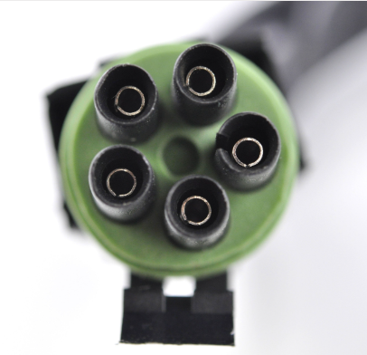 Regulator rectifier connector for Can-Am DS 650 – green circular 5-pin plug