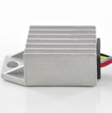 Regulator rectifier with aluminum heatsink for Arctic Cat DVX 50/90 and Alterra 90 ATV/UTV; red and black wires visible