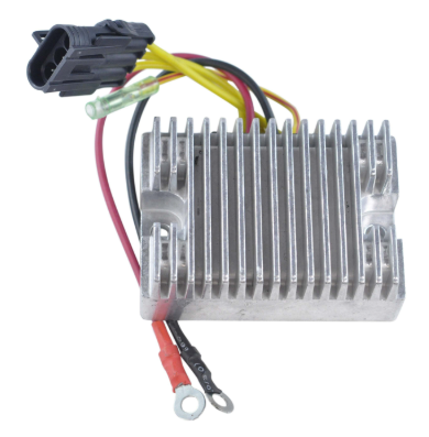 MOSFET regulator rectifier by DGT Agri for Polaris Hawkeye 300 / Sportsman 300 / Sportsman 400 HO, silver aluminum heatsink