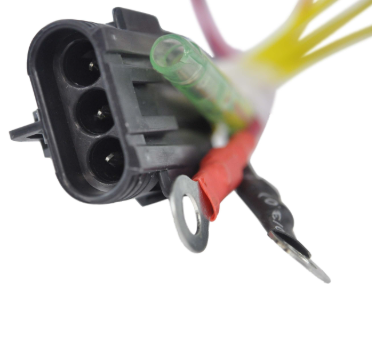 MOSFET regulator rectifier by DGT Agri for Polaris ATV, black connector with green, red and yellow wires