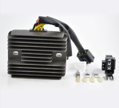 DGT Agri MOSFET regulator/rectifier for CFMoto CF500 ATV (2011–2012), black aluminum heatsink