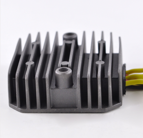 Regulator rectifier with finned metallic gray heatsink for Arctic Cat 650 V-Twin 4x4