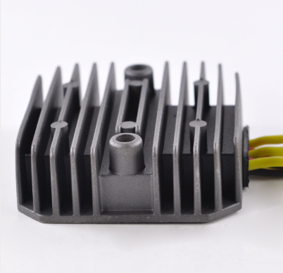 Regulator rectifier with finned metallic gray heatsink for Arctic Cat 650 V-Twin 4x4