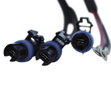 Polaris MOSFET regulator rectifier connectors for RZR 900 XP / RZR 4 900 XP EFI, black with blue seals (3) - DGT Agri