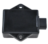 CDI module for Polaris Hawkeye 300 / Sportsman 300 ATV, black rectangular unit with mounting tabs and side connector