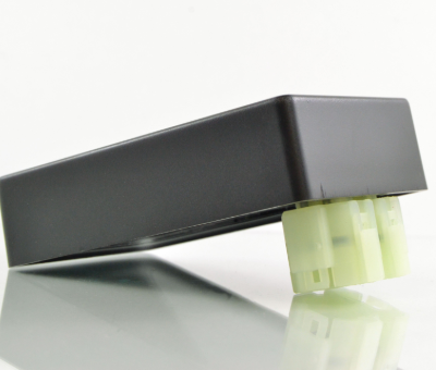 High-performance CDI module for Honda TRX300 ATV, black enclosure with green connector.