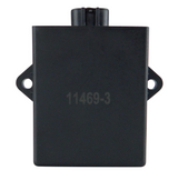 Performance CDI Module for Kawasaki KLF220 Bayou and Suzuki LTF250/LTF300, black rectangular module with mounting tabs