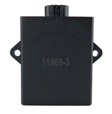 Performance CDI Module for Kawasaki KLF220 Bayou and Suzuki LTF250/LTF300, black rectangular module with mounting tabs
