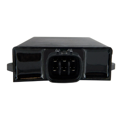 Performance CDI module in black plastic with 6-pin connector for Kawasaki KLF220 Bayou and Suzuki LTF250/LTF300 KingQuad