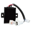 High-performance CDI module for Kawasaki KLF220 Bayou 220 ATV with black housing and two white connectors