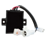 High-performance CDI module for Kawasaki KLF220 Bayou 220 ATV with black housing and two white connectors