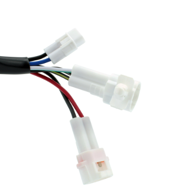 High Performance CDI Module wiring harness for Kawasaki KLF220 Bayou ATV - DGT Agri, three white connectors