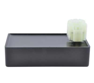 CDI module for Honda TRX350 Fourtrax Foreman ATV, 1986–1987; replacement for 30410-HA7-671/672, black plastic housing