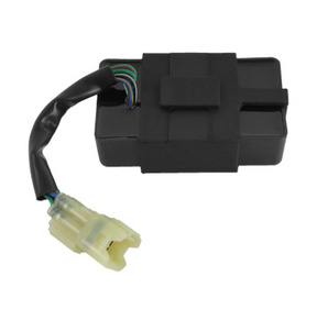 CDI module for Kymco MXU 500 ATV by DGT Agri, black with wiring harness connector