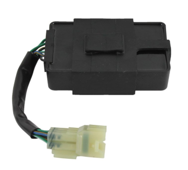 CDI module for Kymco ATV Maxxer 50 Mongoose 250 (2006-2008), DGT Agri black electronic unit with wiring harness.
