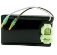 Performance CDI module for Polaris Phoenix 200 ATV, black box with green connectors.