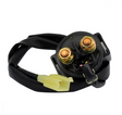 Starter relay solenoid for ATV, black housing with brass terminals and yellow connector (DGT Agri)