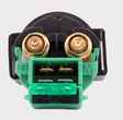 Starter relay solenoid by DGT Agri; green plug-style connector, brass terminals, black housing.