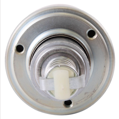 Starter motor solenoid, 12V, 3-terminal, metal housing with mounting plate