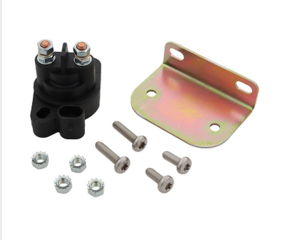 DGT Agri black starter relay kit with mounting bracket and 4 screws + 4 washers for Arctic Cat Sabrecat snowmobile/ATV