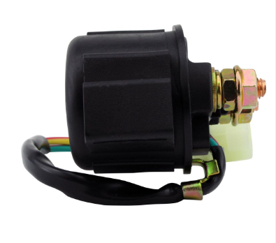 Starter Solenoid – Honda TRX250 Recon ATV, black plastic housing with brass terminals, DGT Agri