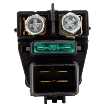 Starter relay solenoid with black housing for Suzuki GSX-R 600/750/1000 and KingQuad LTA700X, DGT Agri