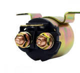 Starter solenoid by DGT Agri for Can-Am Outlander/Renegade/Commander; gold-tone housing with dual copper terminals