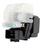Starter solenoid by DGT Agri, white translucent housing with black base, compatible with Arctic Cat and Suzuki models
