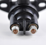 DGT Agri starter solenoid for Arctic Cat ATV/UTV, black housing with dual copper terminal studs.