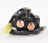 Starter Solenoid; black housing with copper posts and yellow connector