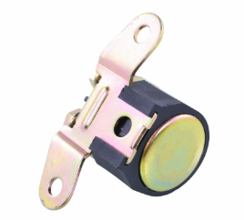 Starter solenoid for Suzuki ATVs with gold mounting bracket and black body
