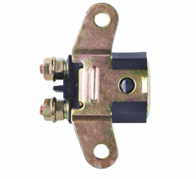 DGT Agri starter solenoid with metal mounting bracket and black body; two terminal studs