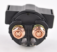 Starter solenoid with two copper terminals and black plastic housing.