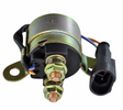 Starter relay solenoid with mounting tab, gold-tone housing and black 2-pin connector