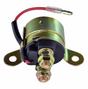 Starter relay solenoid for Polaris vehicles; metal housing with red wire lead and mounting tabs