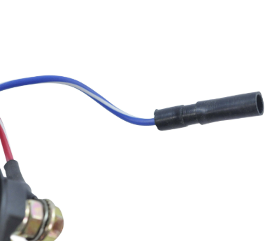 Starter relay solenoid by DGT Agri for Yamaha motorcycles with blue and red wires