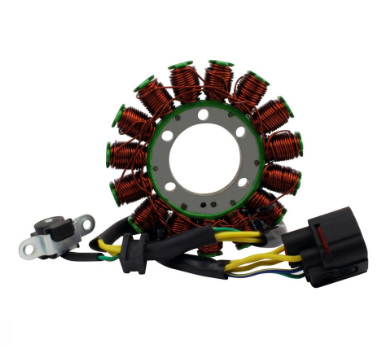 Generator Stator for Honda SXS700 Pioneer by DGT Agri; copper windings on a green ring with wiring harness.
