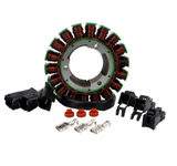 Improved generator stator for Polaris RZR 900 XP / RZR 4 900 XP, copper windings with green ends and black connectors