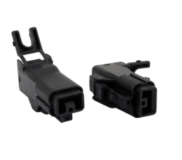 Improved generator stator connector pair, black plastic with locking tabs for Polaris RZR 900 XP