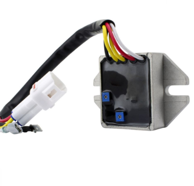 Stator and regulator kit for KTM motorcycles, 100W AC-DC, by DGT Agri, with wiring harness and white connector.