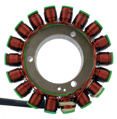 Generator stator for Suzuki DL1000 V-Strom by DGT Agri with copper windings and green end caps, replaces 32101-31J00